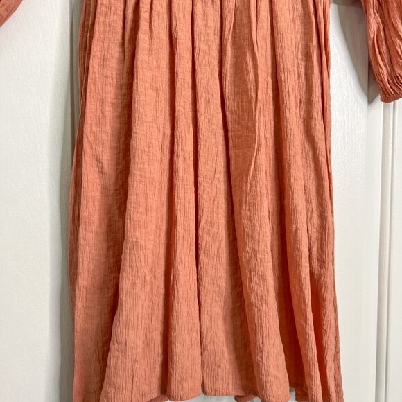 Zara Marsala Peach Ruffled Mini Dress - Picture 5 of 6